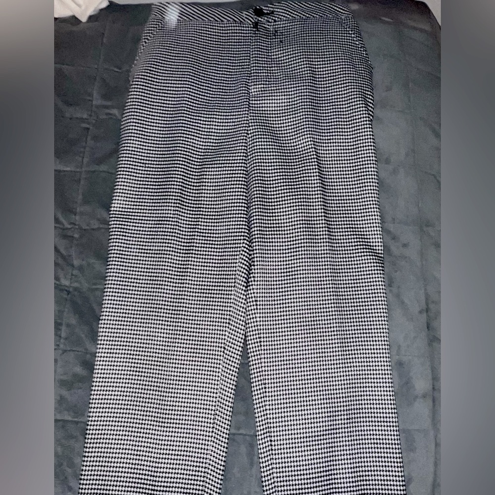 Black and White Houndstooth Pants